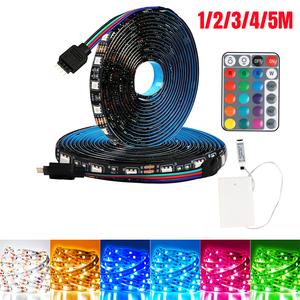 ATRACTIVOLL Battery Operated LED Strip Lights 5V 5050 RGB TV Backlight Lighting String Light