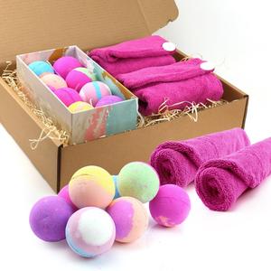 Luxury 8 pcs Bath Bomb & 3 Pack Pink Microfibre Hair Turban Gift Set - Perfect for Valentines or Mothers Day Body Care Comfort bubble  bath Skin Repair Skincare