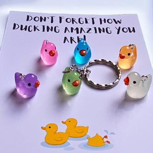 Glow in the Dark Duck Key ring, You are Ducking Amazing, positive affirmation key chain