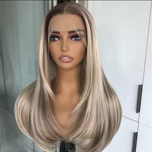 End of line MS Ashley 13x4  synthetic wig pre-plucked Glue-Less lace Silk Unit 5
