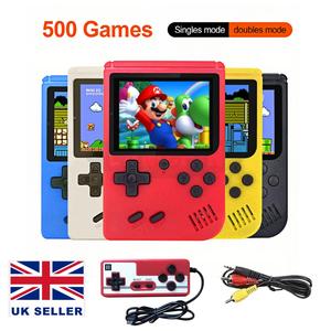 [Limited-time offer]Portable Retro Mini Handheld Game Console Video Game Console Built-in 500 Games Children's Game Console Kids Gift UK Type Switch