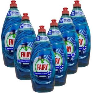 Fairy Antibacterial Washing Up Liquid, Eucalyptus - Pack of 6x 870ml, Household