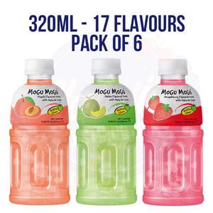 Mogu Mogu Nata De Coco Drink Flavour 10.8fl oz/320ml-Pack of 6 delicious fun Beverage