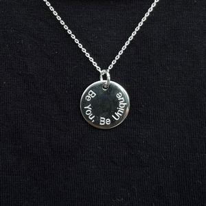 Little Reminders Necklace (Bar or Disc) - 925 Sterling Silver - Engraved Gift