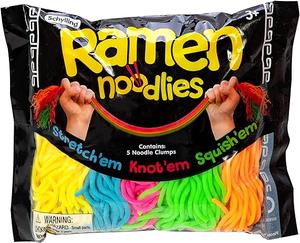 Ramen Noodlies - 5 Flourescent Stretchy Noodle Elastic Fidget Toys