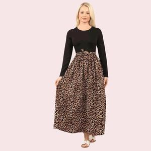 Sassy Doll Long Sleeve Crew Neckline Rib Top A-Line Midi Dress Casual Everyday Dress Comfort Elegant UK 6-16