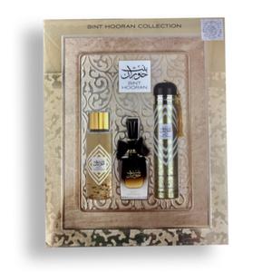 Bint Hooran 3 Piece Perfume Gift Set for Women | 250ml Perfume Mist, 100ml EDP, and 300ml Air Freshener by Ard Al Zaafaran