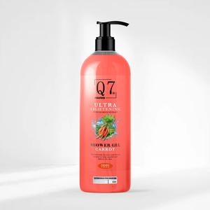 Q7Paris Carrot Ultra-Lightening Shower Gel: With Licorice and Carrot Extract – 1000ML Body Care Exfoliant