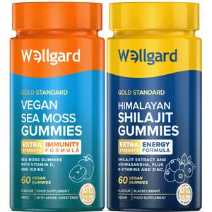 Shilajit & Sea Moss Gummies Bundle, Shilajit Resin & Sea Moss, Vitamin Gummies, Seamoss, Ashwagandha & Shilajit, Energy, Immunity