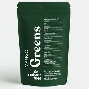 Mango Greens, Super fs Greens mango - 21 Advanced Superfoods & Adaptogens with KSM-66 Ashwagandha, Vegan & Gluten-Free, Made in UK, 30 Servings,Organic Dietary Fitness Supplement Powder for Optimal Healthcare super greens Natural happy tummy