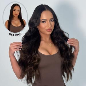 Vanessa 22 Inch Lightweight Natural Wave Brushed Out Curl Clip in Synthetic Hair Extensions
