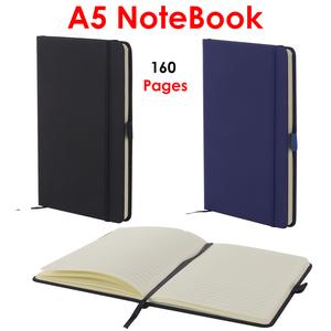 A5 Lined Paper Notebook 160 Pages With PU Leather Cover, Pen Loop & Elastic Closure Ideal For Home, School, Office Notes | Lined Notebook | A5 Notepad | Journals