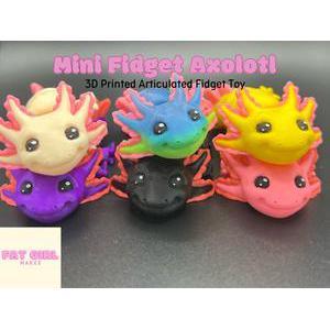 Cute Mini Fidget Axolotl - Perfect for Collecting or a Unique Desk Display