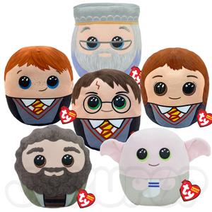 TY Harry Potter Squishy Beanies Soft Toy, Harry, Dobby, Hagrid, Dumbledore, Hedwig, Ron & Hermione