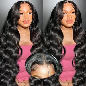 Glueless Wigs Human Hair Pre Plucked Pre Cut 6x4 Wear and Go Glueless Wigs Human Hair Pre Plucked Pre Cut Body Wave Human Hair Wigs for Black Women Glueless Lace Closure 100% Human Hair Wig Middle Part