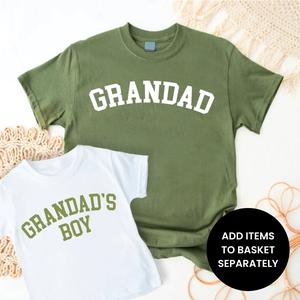 Grandad & Grandad's Boy College Matching T-Shirts (ITEMS SOLD SEPARATELY)