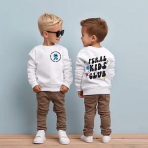 Feral Kids Club Front & Back Graphic Sweatshirt
