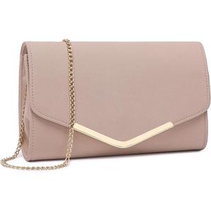Women's Clutches Handbag Evening Wedding Bag Ladies Shoulder Purse Crossbody Bag with Detachable Strap (Pink)