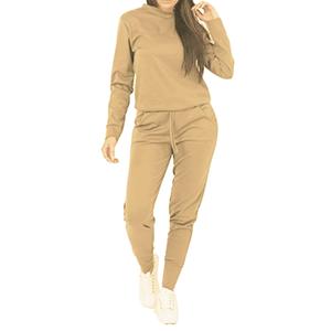 Fashion luva Revita Casual Elegance Plus Size Tracksuit with Sweatshirt and JoggersTwo Piece Co-ord Set Tracksuit Plus Size Crew Neck Drawstring Baggy Jogger Pant. Womenswear Comfortable Overalls Lady Basic Chic Elegant Long Sleeve Longsleeves