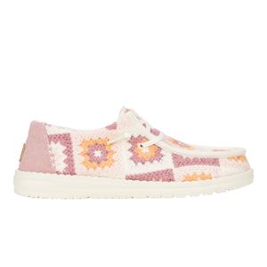 HEYDUDE - Wendy Cottage Crochet - Women Slip-On Shoes, Petal Pink/Multi