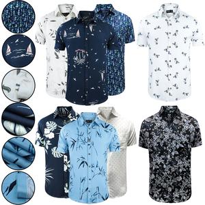 Pack Of 4 Mens Springfield Summer Hawaii Shirt Floral Designer Holiday Short Sleeve Beach Menswear Printed Top Classic Collared Hawaiian