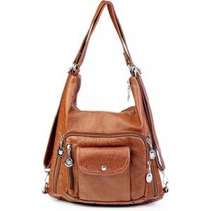 Women Handbags Hobo Bag Tote Bags Shoulder Bag Soft Washed Leather Multifunctional Messenger Bag