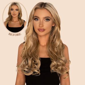 Miranda 3 Weft 18 Inch Synthetic Curly Clip In Hair Extensions
