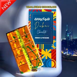 Viral Dubai Chocolate - Pistachio Cream and Kunafa - 185g Bar - UAE Import - Snack and Dessert