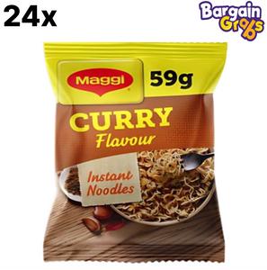 24 x 59.2g Maggi 3 Minute Curry Noodles, Instant Food Snack