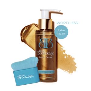 Bronzing Shimmer and Kabuki Brush Duo Pack - Perfect Date Night Skin Prep