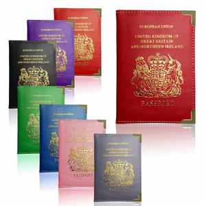 Schnazz - Passport Holder, Portable Wallet Case Organiser, British Passport Wallet for Men, Women, PU Leather Cover for Travel, Business Cards, Credit Cards and Boarding Passes
