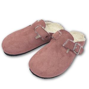 Ladies Slippers Clogs Warm Cosy Plush Fleece Lined Anti-Slip Indoor Outdoor Women Suede Slippers 4-7 Footwear Flipflop Walking Shoes Girl Shoe Slide Soft fleece lined clog