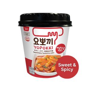 Yopokki Sweet & Spicy Rice Cake Cup 140g Instant Food Korean Snack