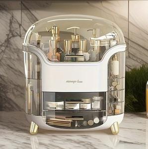 Large Makeup Organizer Dust and Waterproof Cosmetic Storage Box with Drawers Makeup Skincare Storage Box