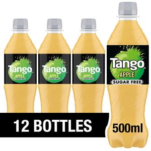 Tango Apple Sugar Free  12 x 500ml Fizzy Soft Drink Beverage