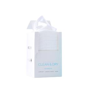 ISOCLEAN Ultra Soft Organic Cotton Face Makeup Remover Dry Wipe Disposable Towels Biodegradable 25/60 Sheets Clean & Dry
