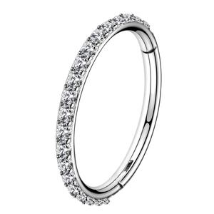 OUFER 18G Nose Hoop CZ Stainless Steel Nose Ring