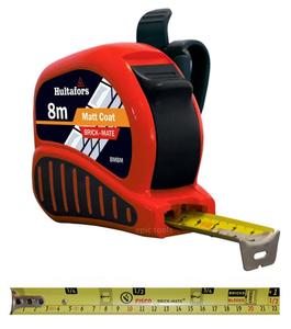 Hultafors Fisco 8m Brick Mate Metric Builders Block Counting Tape Measure, BM8M