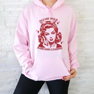Sarcasm Loading Retro Graphic Hoodie