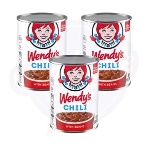Wendy's Canned Chili with Beans 15 oz/425g - Pack of 3 Food Instant Beef