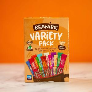 Beanies 12 Flavour Coffee Variety Pack with Amaretto Almond, Caramel Popcorn, Chocolate Orange and More