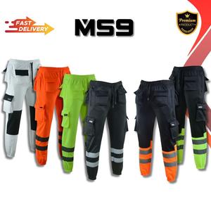 MS9 Men's Premium Fleece Cargo Trousers Regular Fit Joggers Breathable Durable Comfortable Menswear Clothing With Multiple Pockets Pants H1