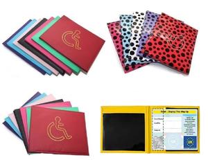 Schnazz - PU Leather Disabled Badge Holder, Badge Wallet Protector, Disabled Parking Permit Cover Holder