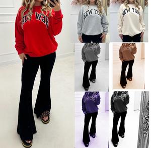 Fashion Luva New York Fleece Sweatshirt Long Sleeve Top Casual Jackets Outdoor Comfortable Clothing Womenswear Day Everyday Longsleeves Crewneck Sweaters