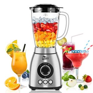 UtenTable Blender - Smoothie Maker with Glass Jug - Electric Jug Mixer and Grinder - 18 Speed Settings, 1800W - Ideal for Liquidisers, Milkshake, Ice Crusher, Smoothies, Fruit Juice, Protein Shake