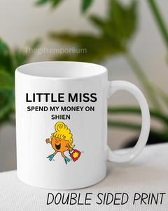 Little Miss Mug - 11oz Ceramic Cup, Coffee - Funny Christmas Gift for Her Birthday - Washable & Reusable Drinkware Printed Reuse Drink Tumbler Tea obsession