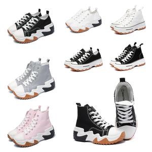 Nexsus Plus Ladies/Women Chunky Sole Comfy Lace Up High Top Low Top Casual Hike Platform Round Toe Sneakees Walking Shoes Footwear Running Shoes Size UK 3-8 Sports Shoes Closed Girl Athletic Runner Trainer Sneaker Training