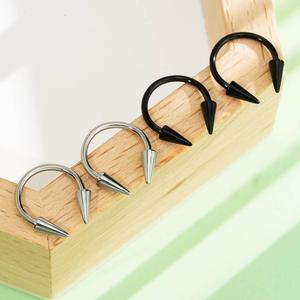 16G 4PCS Spike Ends Septum Ring Circular Barbell