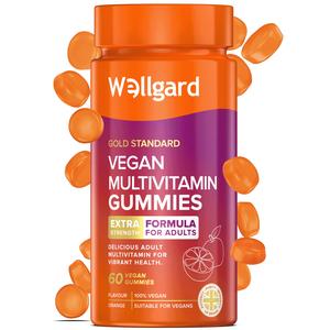 Wellgard Vegan Multivitamin Gummies For Women and Men, Chewable Multivitamin Supplement, Wellness Supplements, Vitamin Gummies