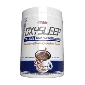 EHPlabs OxySleep Collagen Night Time  Formula Supplement 30 Serves - Hot Cocoa Flavour - Cortisol Drink Ashwagandha Theanine Sleep Support Zinc Magnesium Edible Dietary Fitness Colagen Healthcare Natural Optimum Powder Beauty